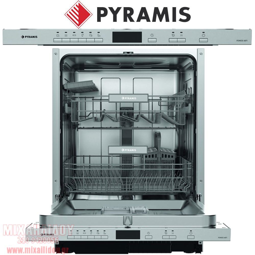 ΠΛΥΝΤΗΡΙΟ ΠΙΑΤΩΝ ENTOIXIZOMENO ΠΛΗΡΩΣ ΚΑΛΥΠΤΟΜΕΝΟ 60 cm PYRAMIS PDWDE 60FI - 033001431